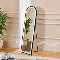 Ingham 145x45cm LED Arch Mirror - Black - thumbnail 3