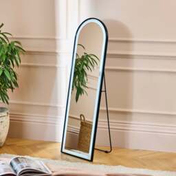 Ingham 145x45cm LED Arch Mirror - Black - thumbnail 3