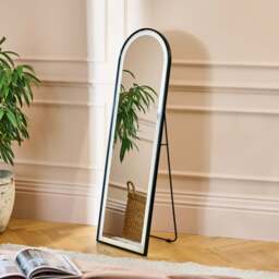 Ingham 145x45cm LED Arch Mirror - Black - thumbnail 5