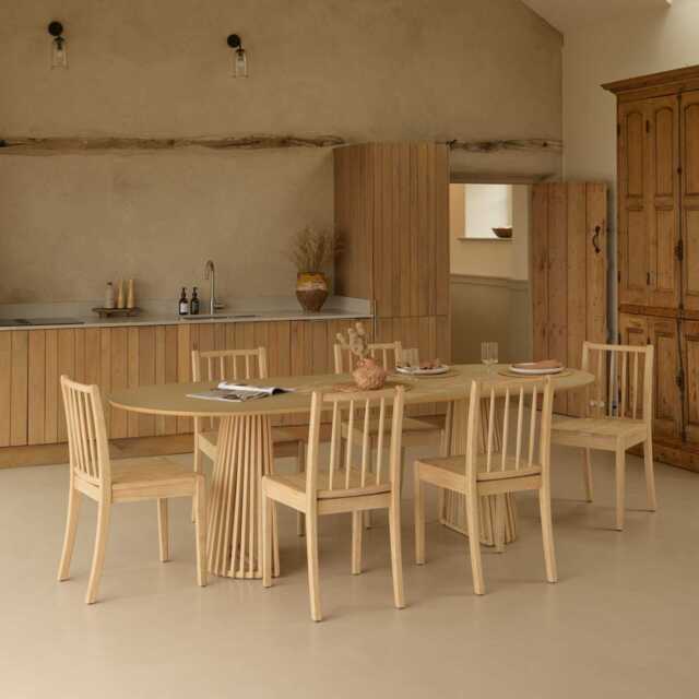 Willow Whitewash Oak Oval Dining Table Set - 6 Seater - Tilly Dining Chairs - Whitewash Oak Legs - image 1