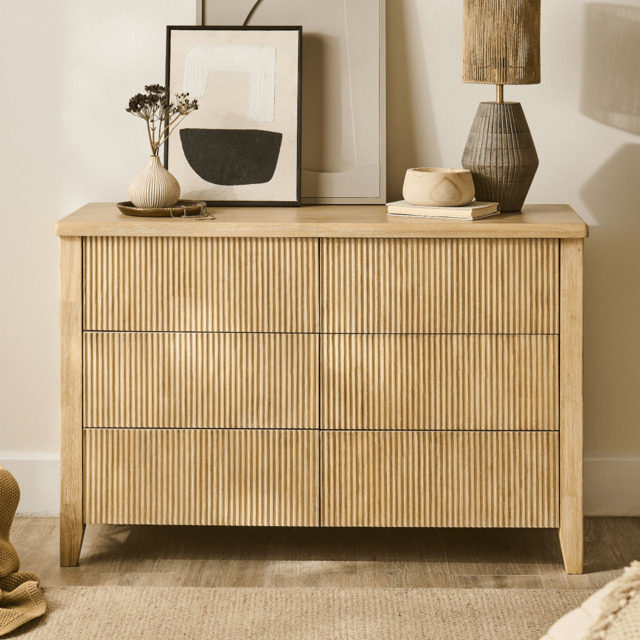 Raleigh 6 Drawer Chest of Drawers - Whitewash - image 1
