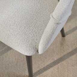 Freya Oat Boucle Armchair - Set of 2 - Black Oak Legs - thumbnail 4