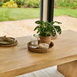 Nevaeh Chalked Mango Wood Dining Table - thumbnail 6