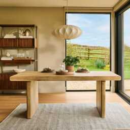 Nevaeh Chalked Mango Wood Dining Table