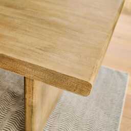 Nevaeh Chalked Mango Wood Dining Table - thumbnail 3