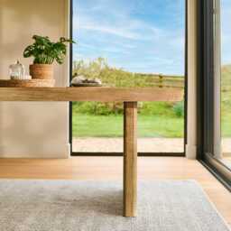 Nevaeh Chalked Mango Wood Dining Table - thumbnail 4