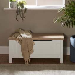 Bampton Blanket Box - White - thumbnail 2