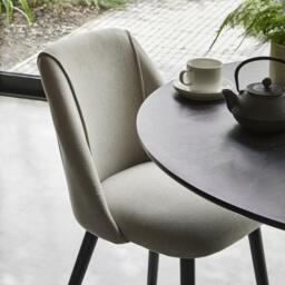 Freya Sand Dining Chairs - Set of 2 - Black Oak Legs - thumbnail 5