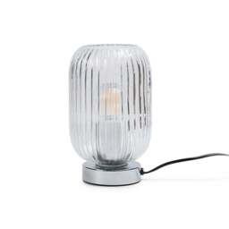 Elland 22.5cm Glass Table Lamp - Clear & Chrome