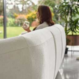Nathalia Right Chaise Corner Sofa - Chalk White Boucle - thumbnail 5