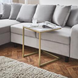 Jay Marble Effect Nest of Tables - Gold Frame - thumbnail 5