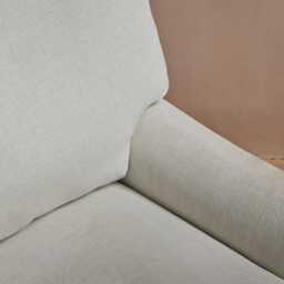Brea Oyster White Armchair - Whitewash Oak Legs - thumbnail 4