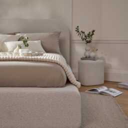 Farrah King Ottoman Bed - Oat Boucle - thumbnail 5