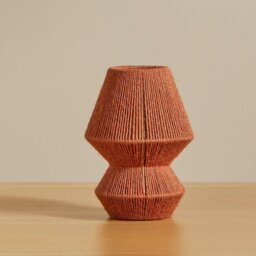Sirana Small Burnt Orange Jute Table Lamp - thumbnail 3