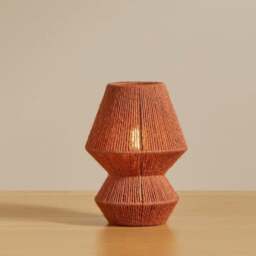 Sirana Small Burnt Orange Jute Table Lamp