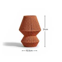 Sirana Small Burnt Orange Jute Table Lamp - thumbnail 6