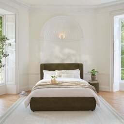 Hannah King Ottoman Bed - Moss Green - thumbnail 2