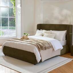 Hannah King Ottoman Bed - Moss Green - thumbnail 1