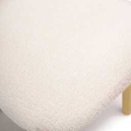 Freya Oat Boucle Armchairs - Set of 2 - Pale Oak Legs - thumbnail 2