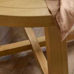 Charlotte Pale Oak Round Dining Table - thumbnail 5