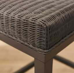 Reid Slate Grey Bar Stools - Set of 2 - Mindi Wood Legs - thumbnail 4