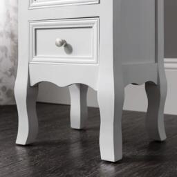 Bette 30cm 2 Drawer Bedside Table - Set of 2 - Ivory White - thumbnail 4