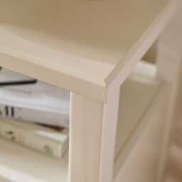 Ivy 2 Drawer Bedside Table - Ivory White - thumbnail 5