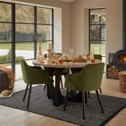 Jade Mango Wood Round Dining Table - thumbnail 2