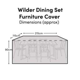 Rectangular Rain Cover 215x115x90cm - Wilder 6 Seater Set
