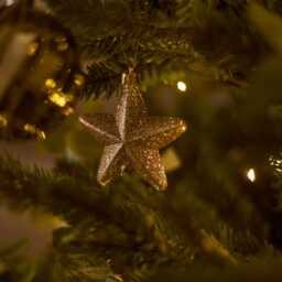 Valen Shatterproof 7.5cm Mixed Hanging Stars - Set of 6 - Pearl Gold - thumbnail 4