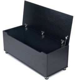 Essie Wooden Storage Chest - Blanket Box - Toy Chest - Black - thumbnail 1