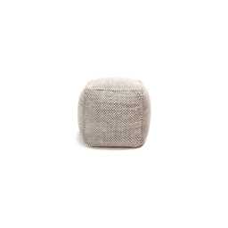 Atcham Wool & Cotton Ottoman Stool - Black/Natural - thumbnail 5
