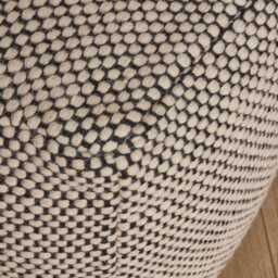 Atcham Wool & Cotton Ottoman Stool - Black/Natural - thumbnail 4