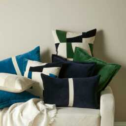 Holbeck 35x55cm Stripe Cushion Cover - Teal - thumbnail 4