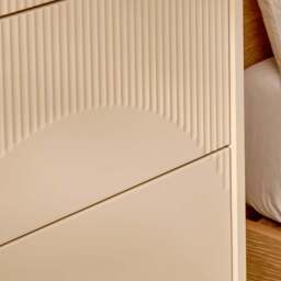 Luella 80cm 5 Drawer Fluted Tallboy - Driftwood - thumbnail 5
