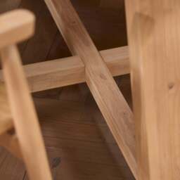 Charlotte Whitewash Round Dining Table Set - 4 Seater - Carter Dining Armchairs - Whitewash Oak Legs - thumbnail 6