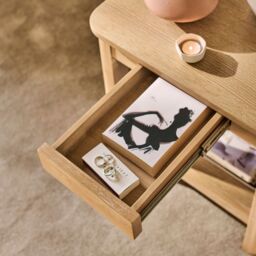 Noah Whitewash Oak Rectangular Coffee Table - thumbnail 5