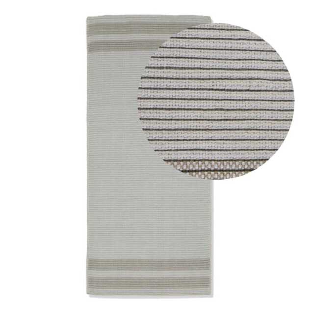 Eluru 200x60cm PET Runner Rug - Off White & Clay - image 1