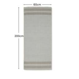 Eluru 200x60cm PET Runner Rug - Off White & Clay - thumbnail 6