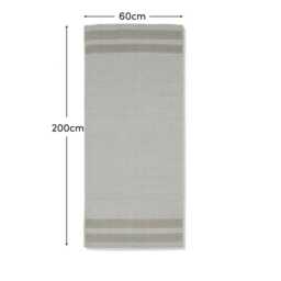 Eluru 200x60cm PET Runner Rug - Off White & Clay - thumbnail 6