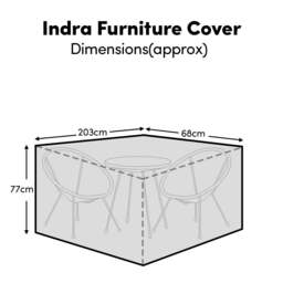 Indra Bistro Furniture Cover - 203x68x77cm