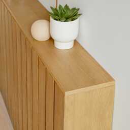 Willow Medium Radiator Cover - Pale Oak - thumbnail 4