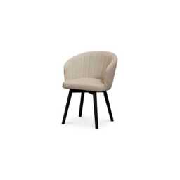 Arabella Natural Beige Dining Chairs - Set of 2 - Black Oak Legs - thumbnail 6
