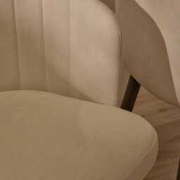 Arabella Natural Beige Dining Chairs - Set of 2 - Black Oak Legs - thumbnail 5