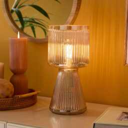 Pimlico 31cm Glass Lamp - Champagne - thumbnail 1
