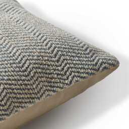 Elston 55x35cm Cotton Zig Zag Cushion Cover - Horizon Blue - thumbnail 3