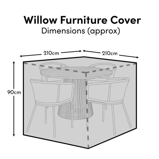 Willow Round Table 4-6 Seater Furniture Cover 210x210x90cm - image 1