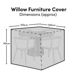 Willow Round Table 4-6 Seater Furniture Cover 210x210x90cm - thumbnail 1