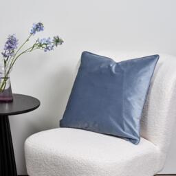 Alford 45x45cm Velvet Cushion Cover - Cornflower Blue - thumbnail 1