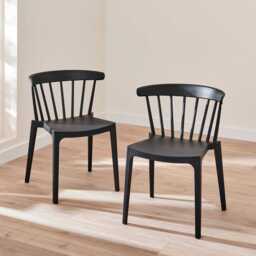 Paul Large Black Oak Extending Dining Table Set - 4 Seater - Agatha Black Dining Chairs - thumbnail 4